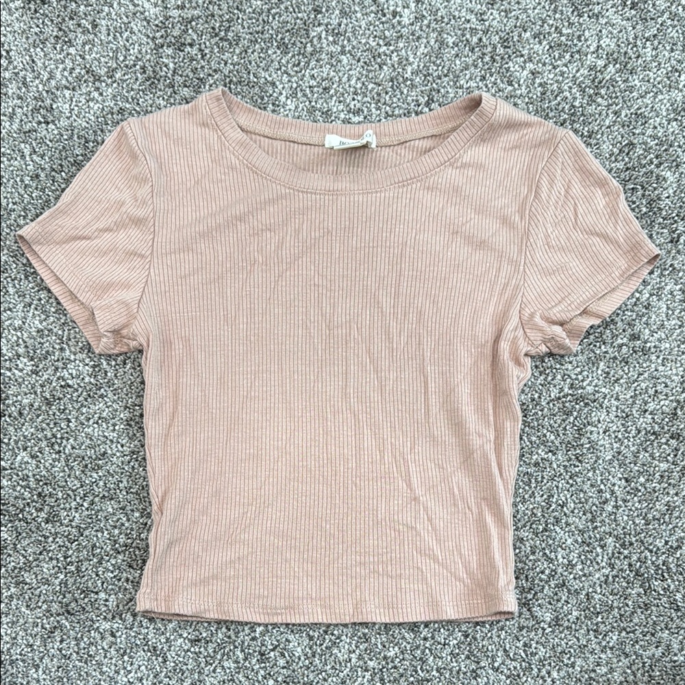 Bozzolo Cropped Ribbed Tshirt ~ Women's Size Medium